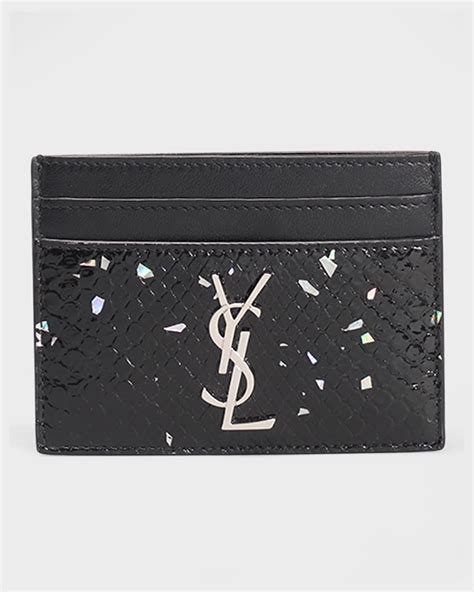 ysl kartlık|YSL monogram card case.